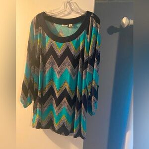 Cato Chevron Tunic Top size XL